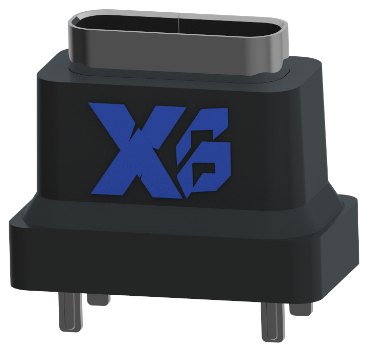 XB-TYPE C 16P-14 贴片立式TYPE C插座高10.5mm 16Pin 防水Type C USB母座SMT H=10.5mm